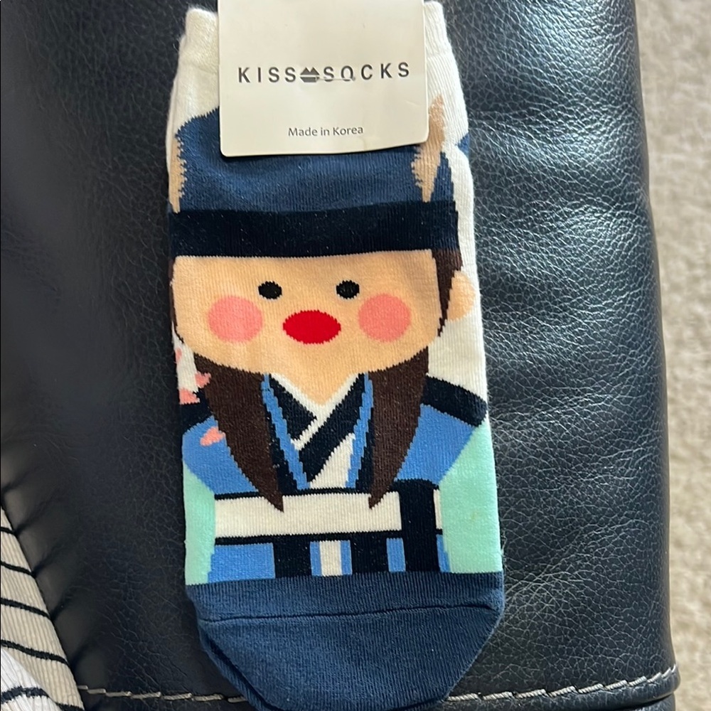 NWT SOCKS Blue and White Character Socks made in Korea. - Picture 4 of 6
